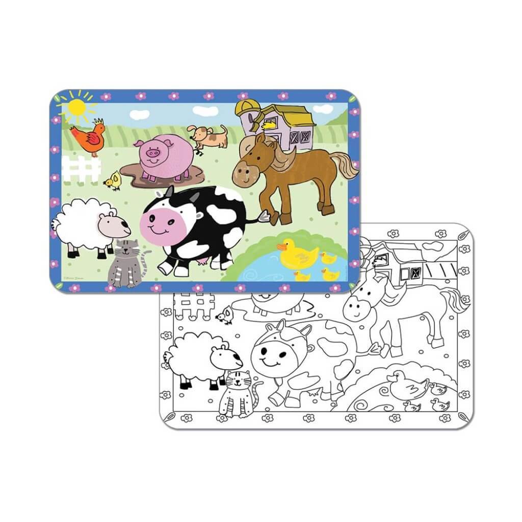 PLACEMAT KIDS FARM ANIMALS 