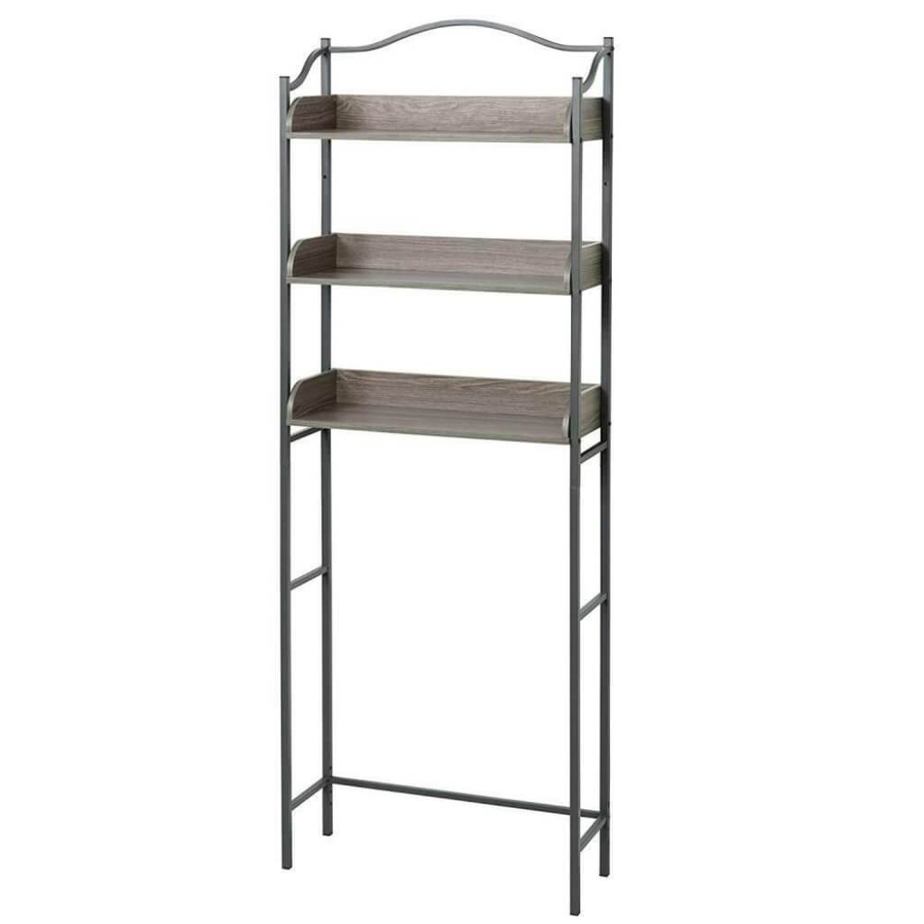 GRAY WOOD SHELF METAL LEG SPS 