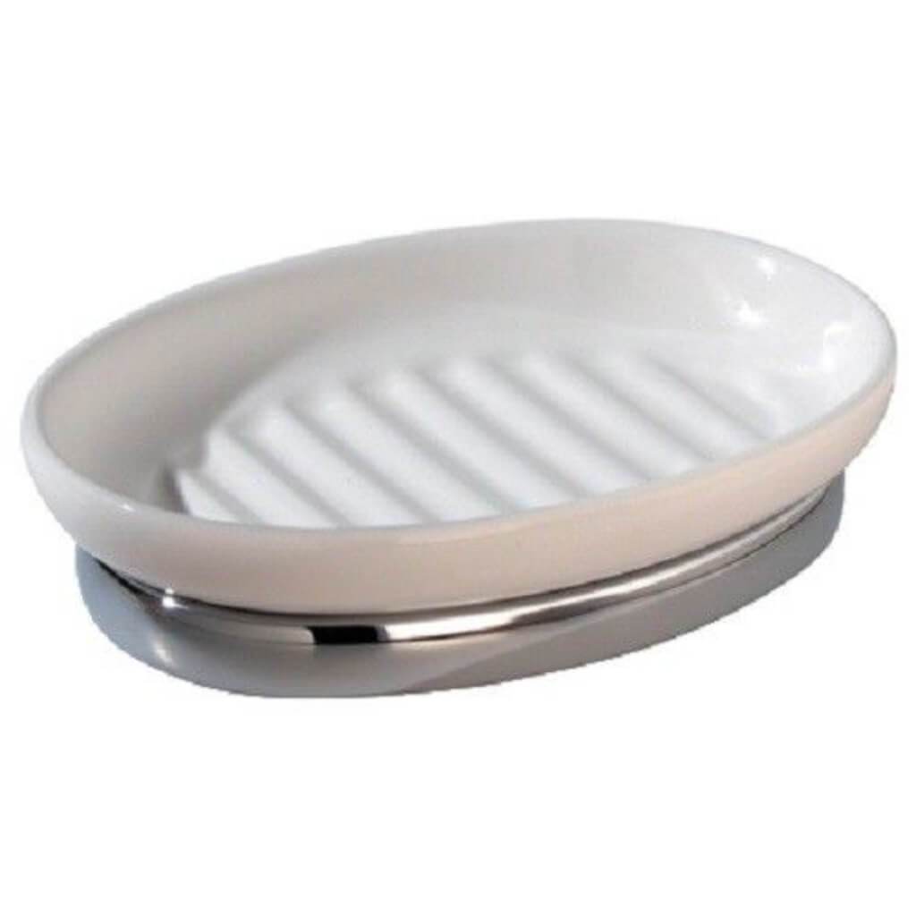 YORK SOAP DISH WHT/CH 