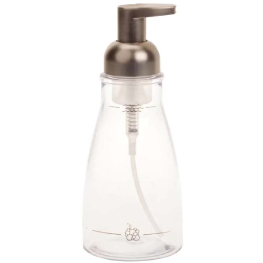 FOAMING SOAP PUMP CLR/BRUSHED NICKEL 