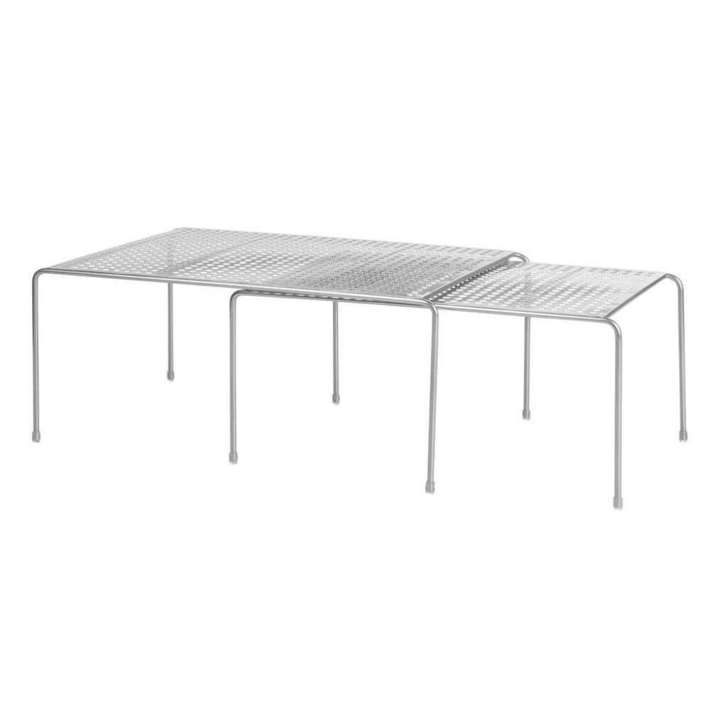 CLASSICO EXPANDABLE &amp;STACKABLE CABINET SHELVES SILVER 