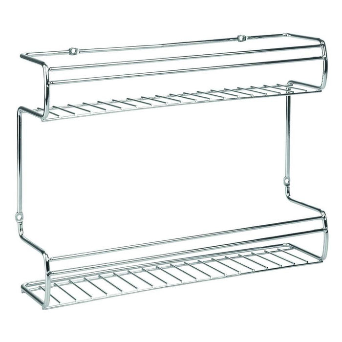 CLASSICO WALL MOUNT SPICE RACK 2 SHELVES CHROME 