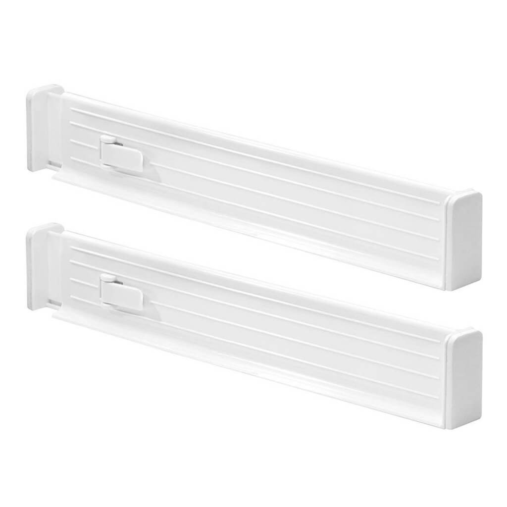 LINUS ADJUSTABLE DRAWER DIVIDER, 2PCS WHITE 