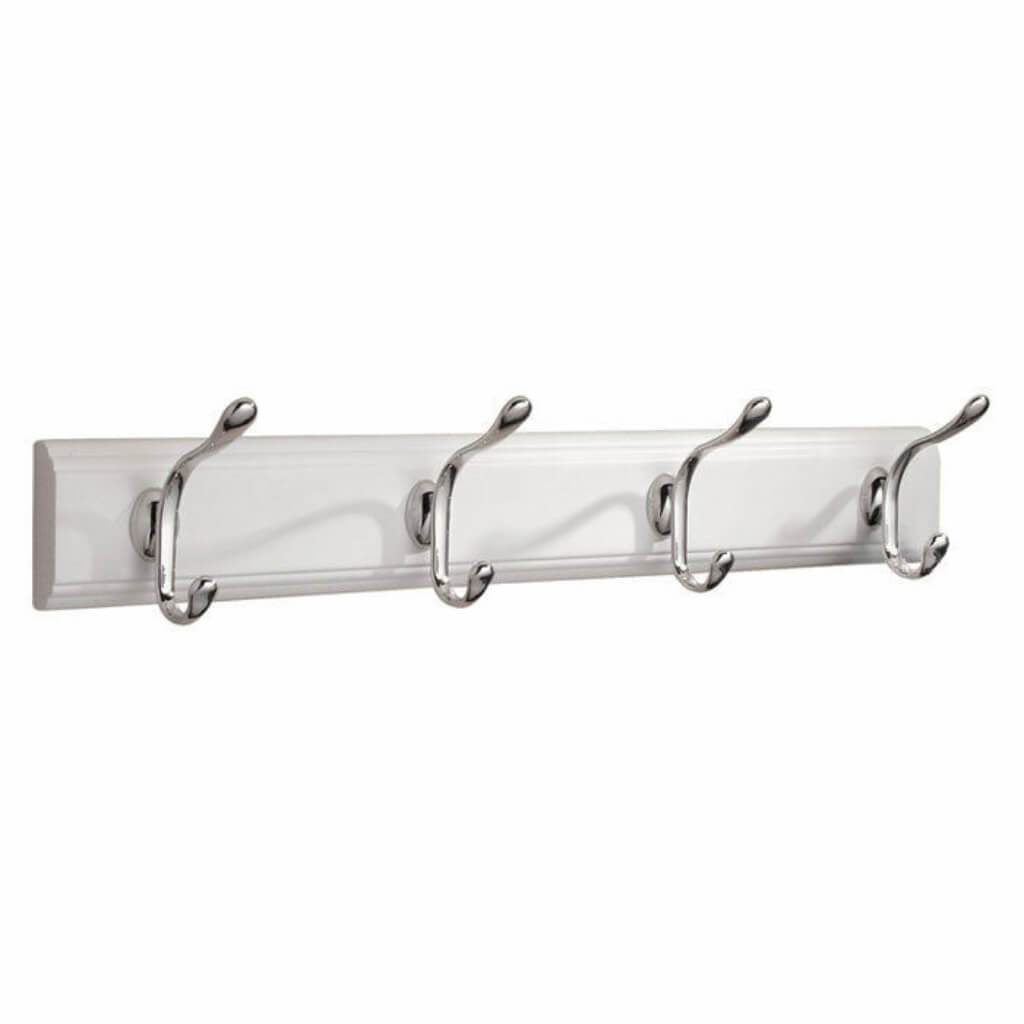 PARIS WOOD WALL MOUNT RACK 4 WHITE 