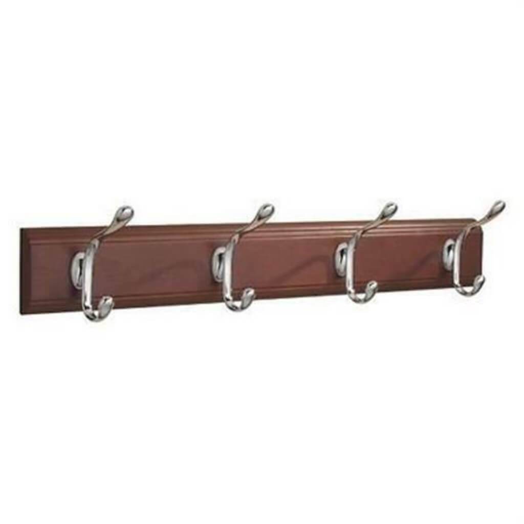 PARIS WOOD WALL MOUNT RACK 4 WALNUT 