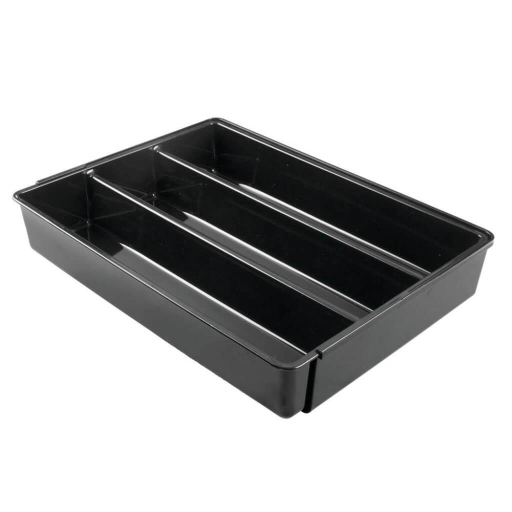 LINUS EXPANDABLE DRAWER ORGANIZER 16X12X3 BLACK 