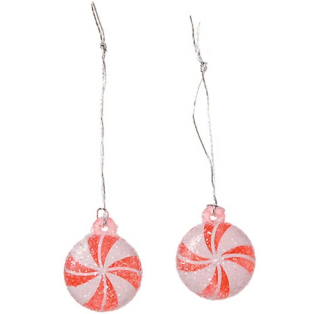 Mini Sugared Peppermint Ornaments 