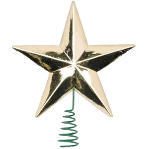 Star Tree Topper Medium Gold 2 inches 