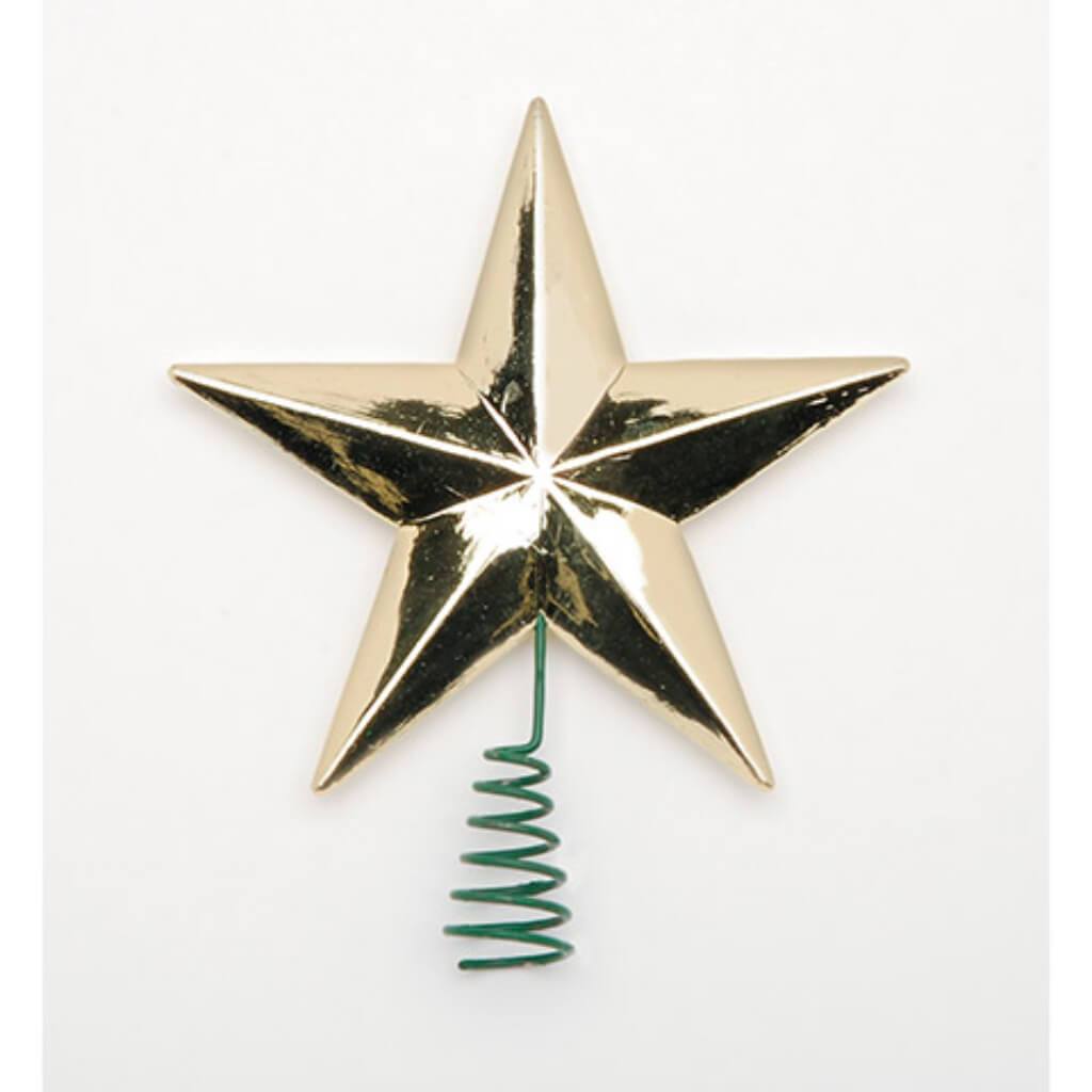 Star Tree Topper Medium Gold 2 inches 