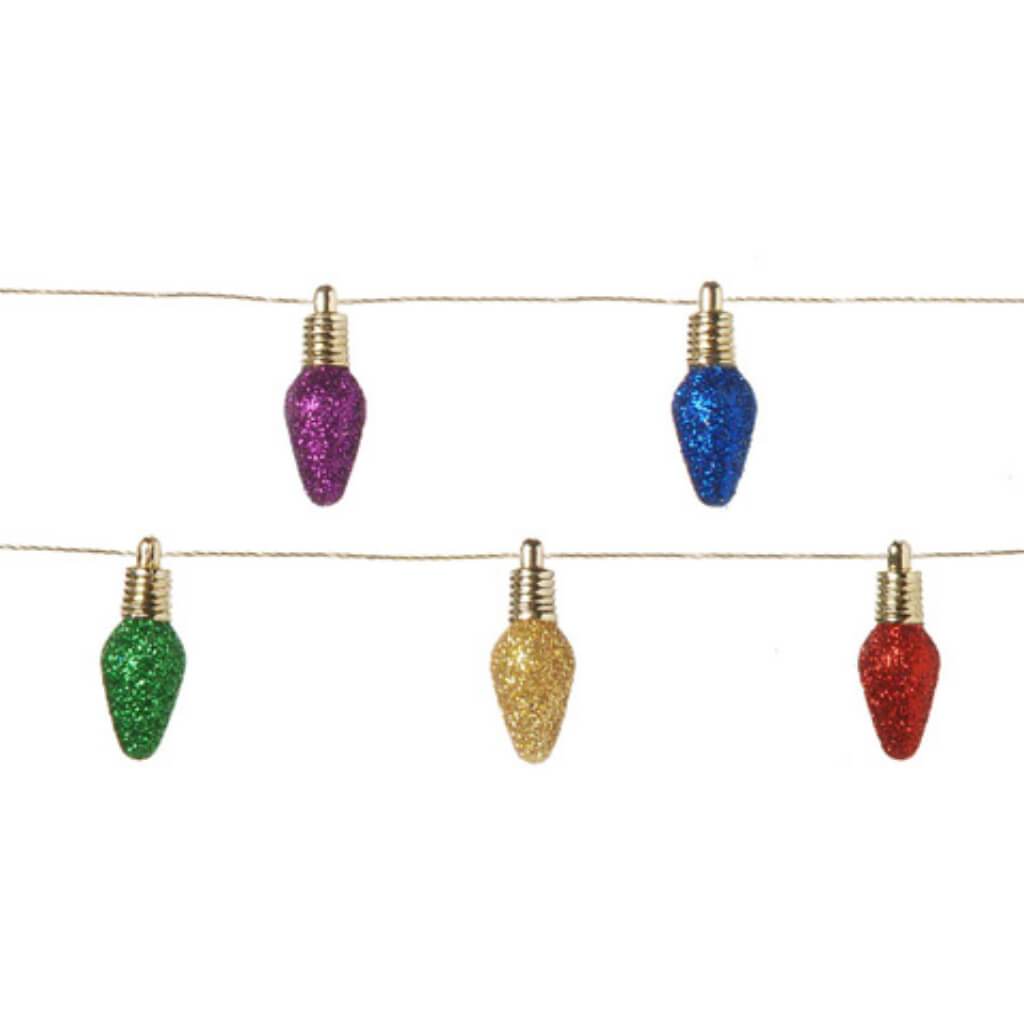 Glitter Bulbs Garland 6.5 feet 