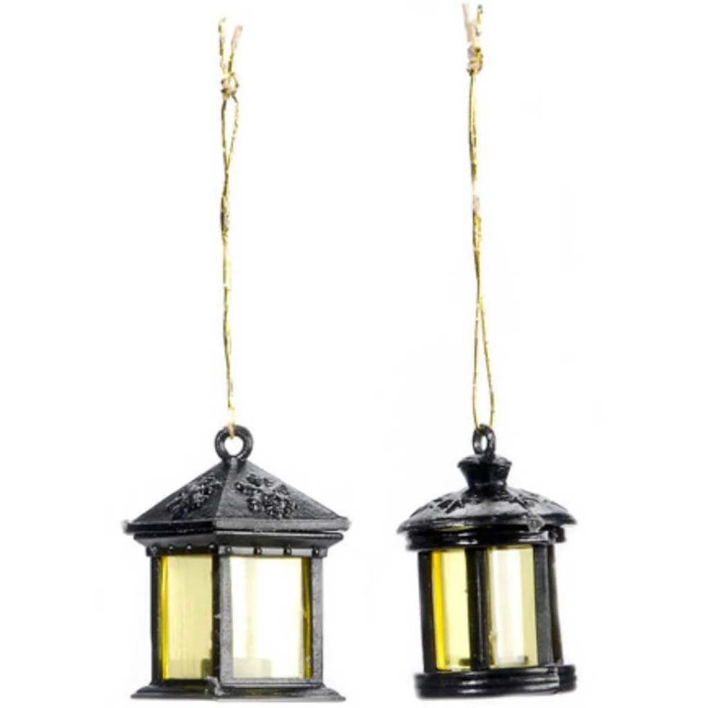 Black Lantern Ornaments 2pcs 