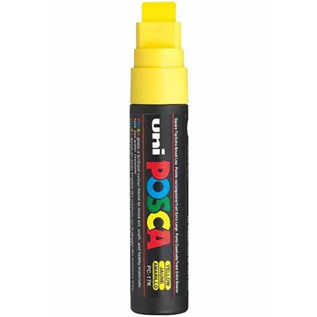 Yellow Dr. Paint Extra Broad Tip Markers, UMark Window Markers, 10886