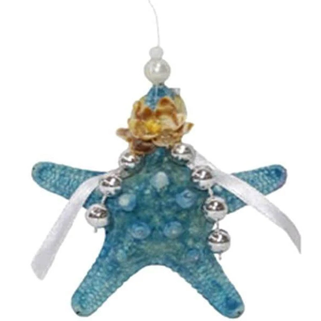 Dyed Arm Star Ornament Blue 3-4in