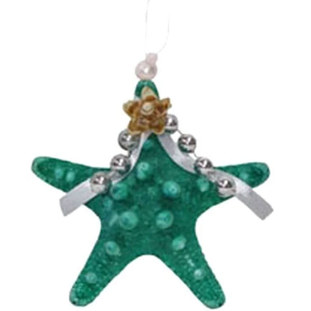 Dyed Green Arm Star Ornament 3-4in