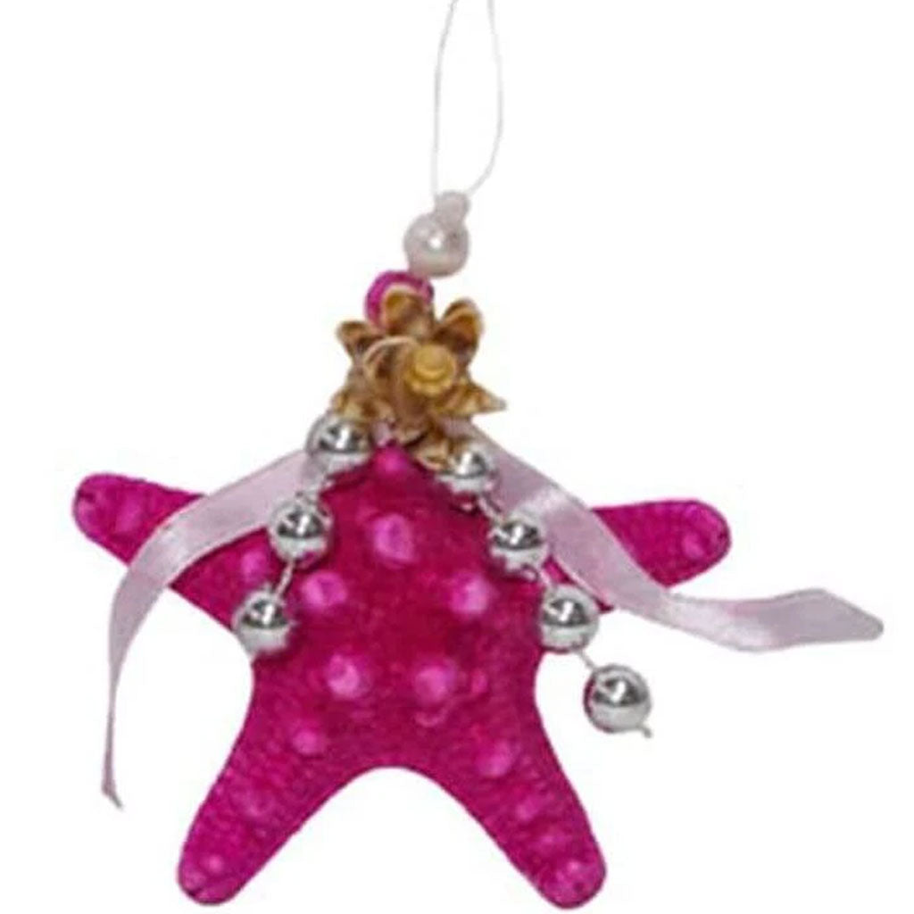 Dyed Pink Arm Star Ornament 3-4in