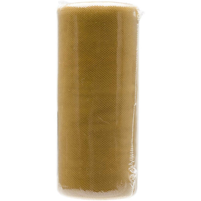 Falk Tulle 6in x 25yd Spool Antique Gold