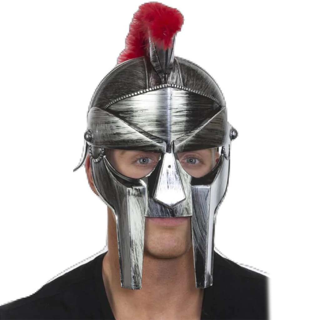 Silver Roman Centurion Helmet 