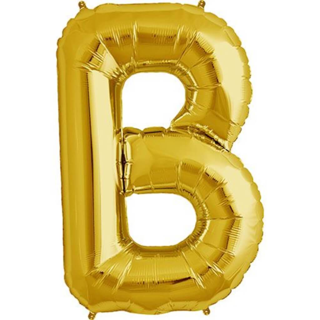 Foil Balloon Letter B  34in Gold