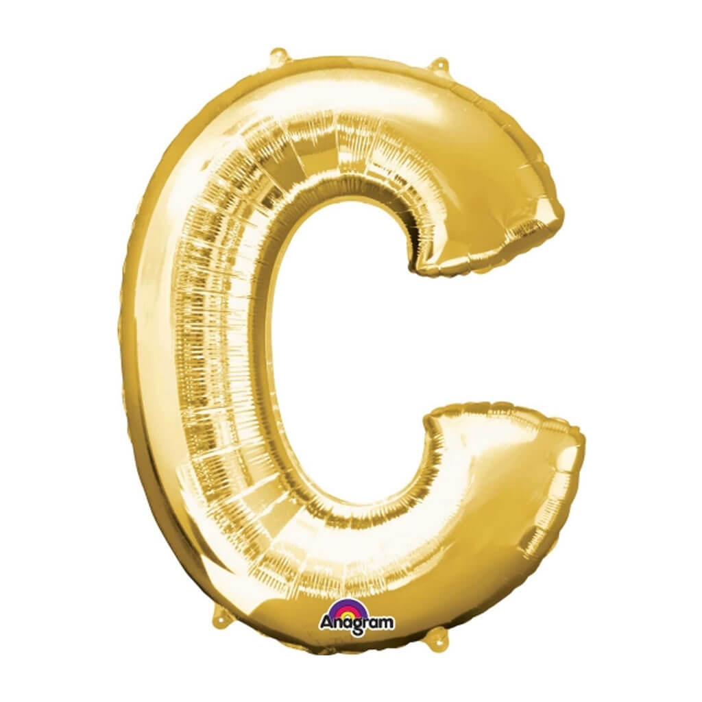 Foil Balloon Letter C  32in Gold