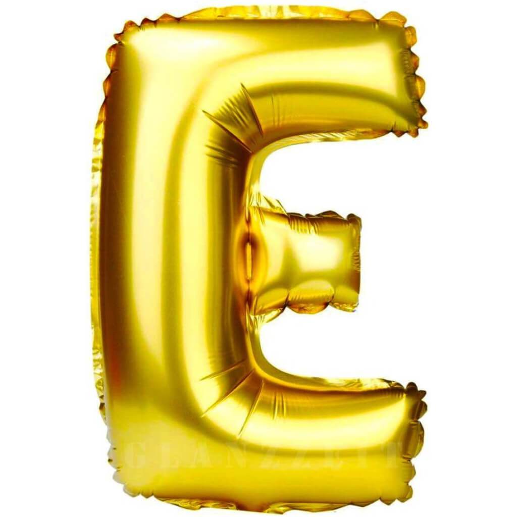 Foil Balloon Letter E  32in Gold