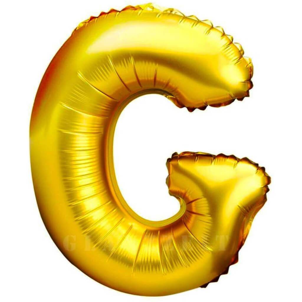 Foil Balloon Letter G  32in Gold