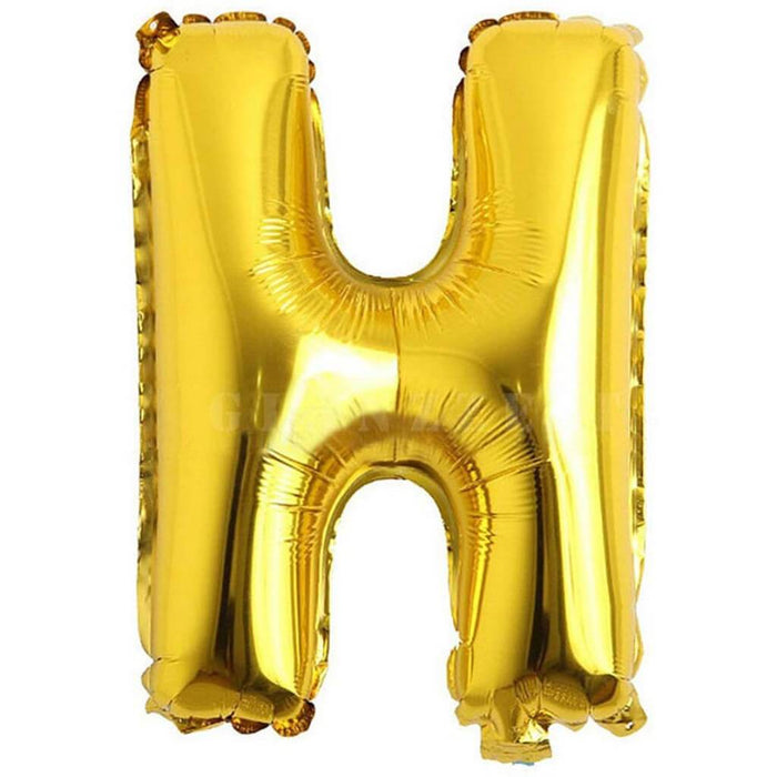 Foil Balloon Letter H  32in, Gold