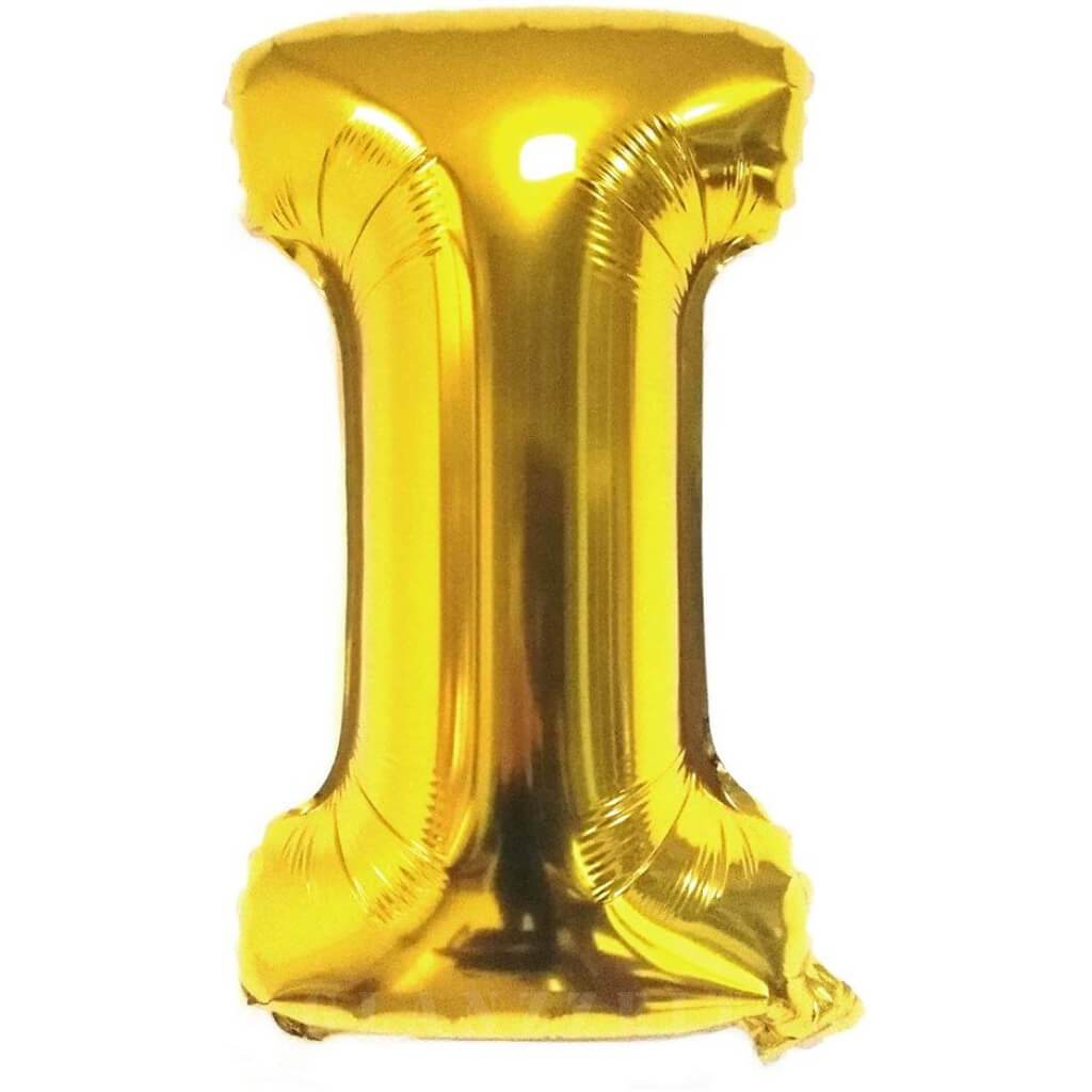 Foil Balloon Letter I  32in Gold