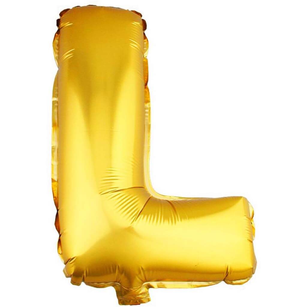 Foil Balloon Letter L  32in Gold