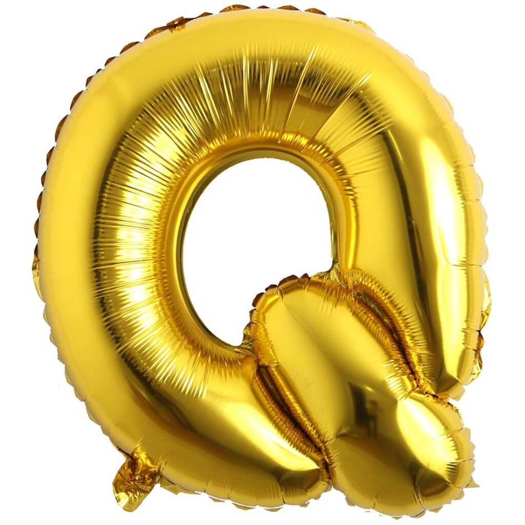 Foil Balloon Letter Q  32in Gold