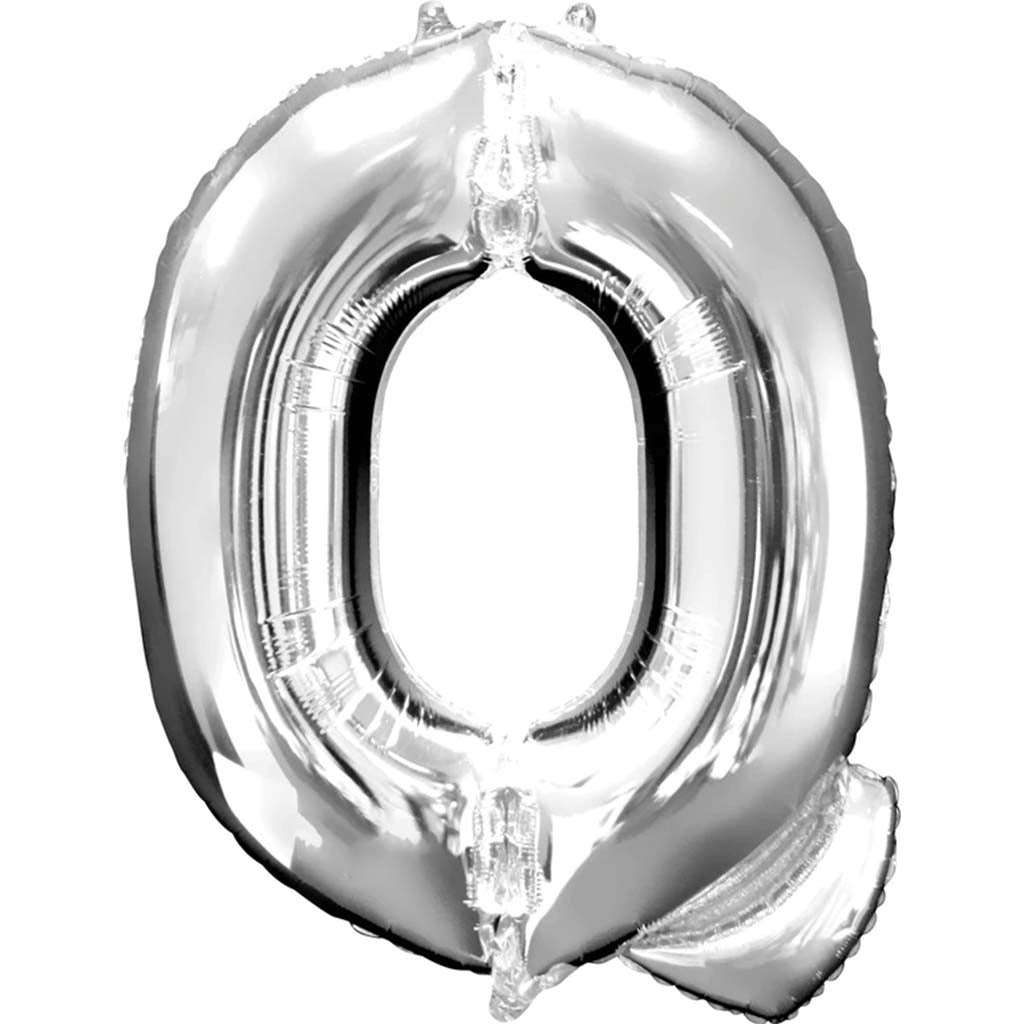 Foil Balloon Letter Q 32in Silver