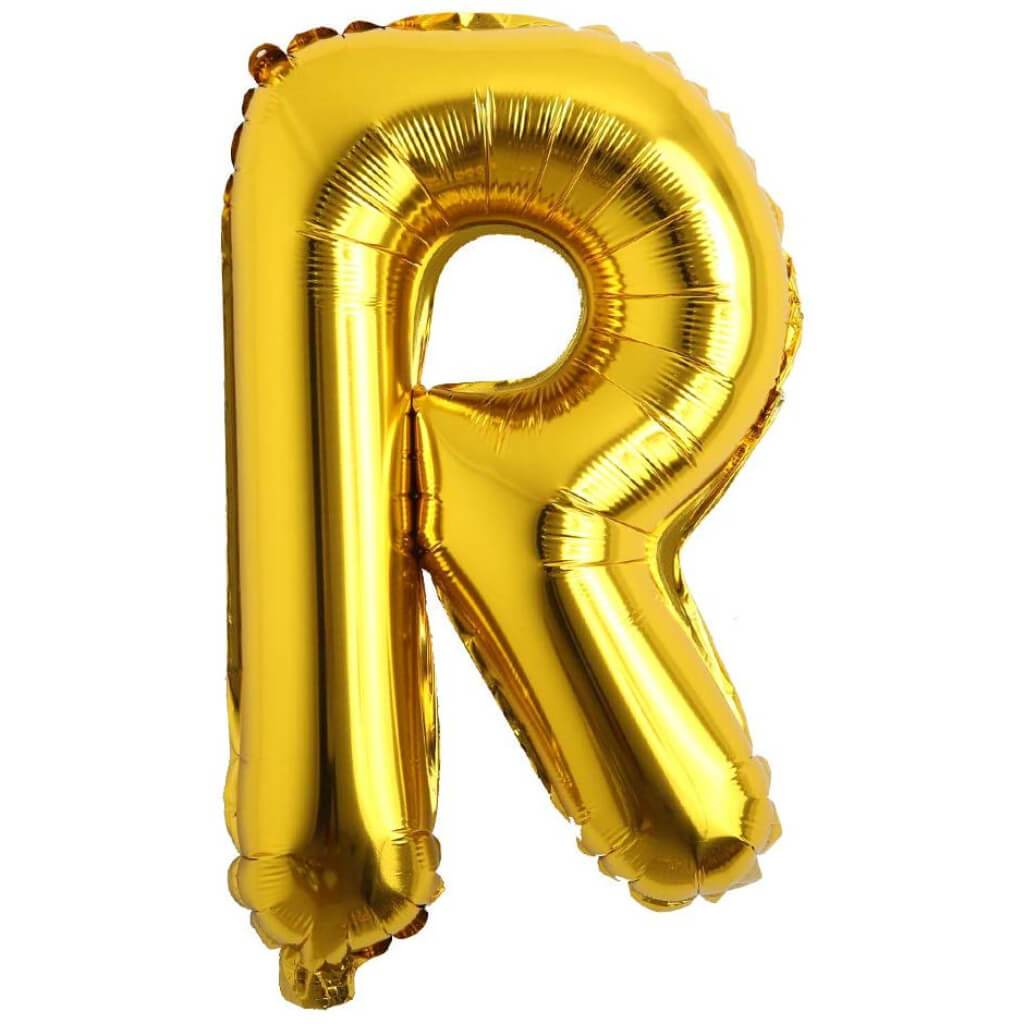 Foil Balloon Letter R  32in Gold