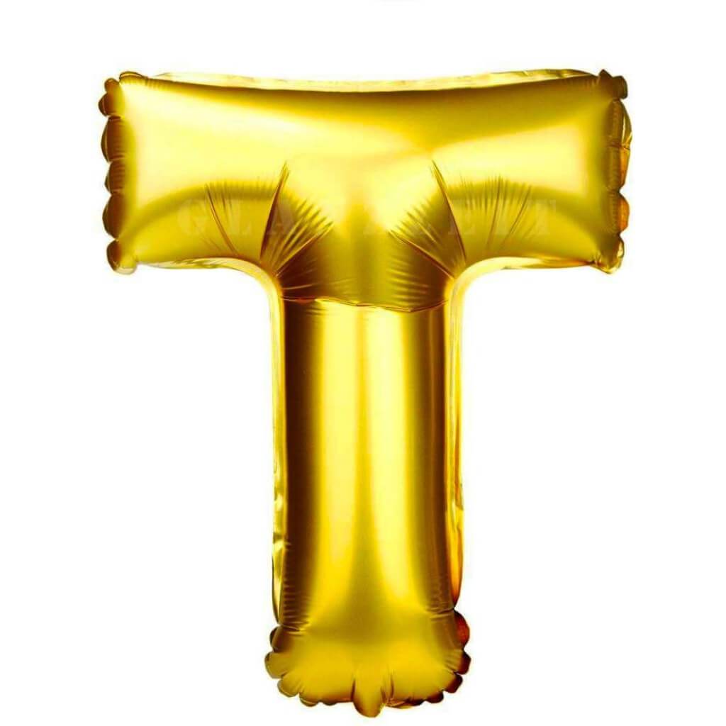 Foil Balloon Letter T  32in Gold