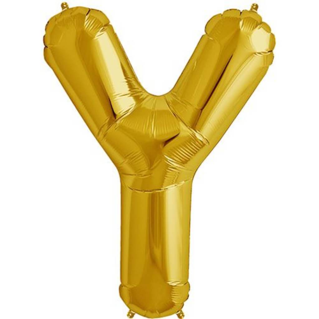 Foil Balloon Letter Y  34in Gold