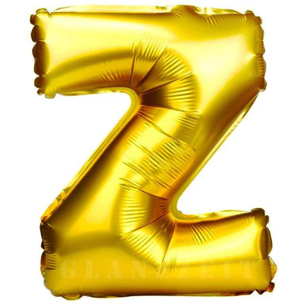 Foil Balloon Letter Z  33in Gold