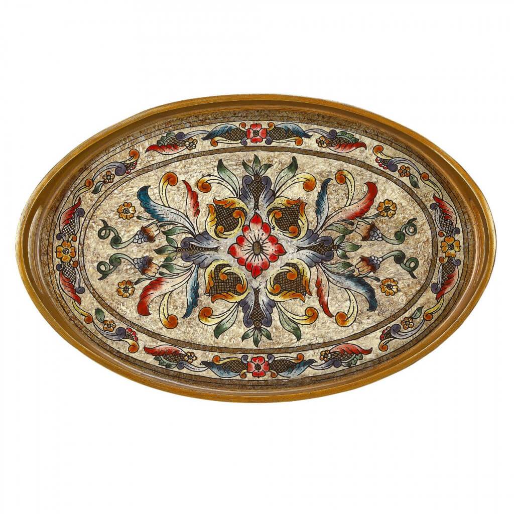 Gemstone Sand Oval Tray 18in x 12in