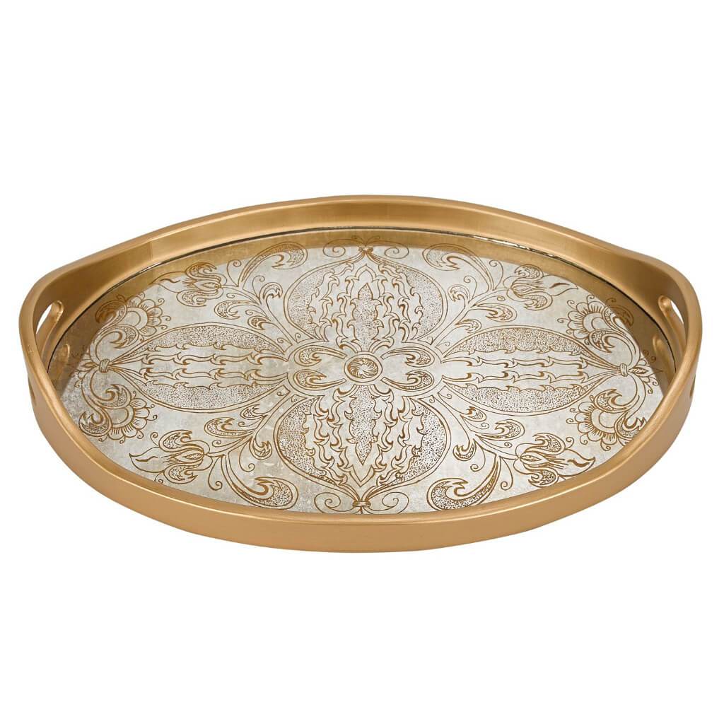 Manta Gold Oval Tray 18in x 12in