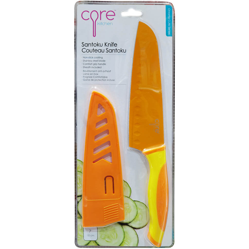Chroma Cuts Santoku Knife Orange