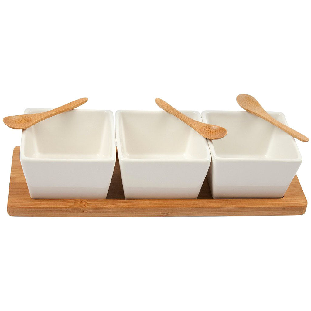 3 Part Square Entertainment Set 11.3in X 4in X 2.2