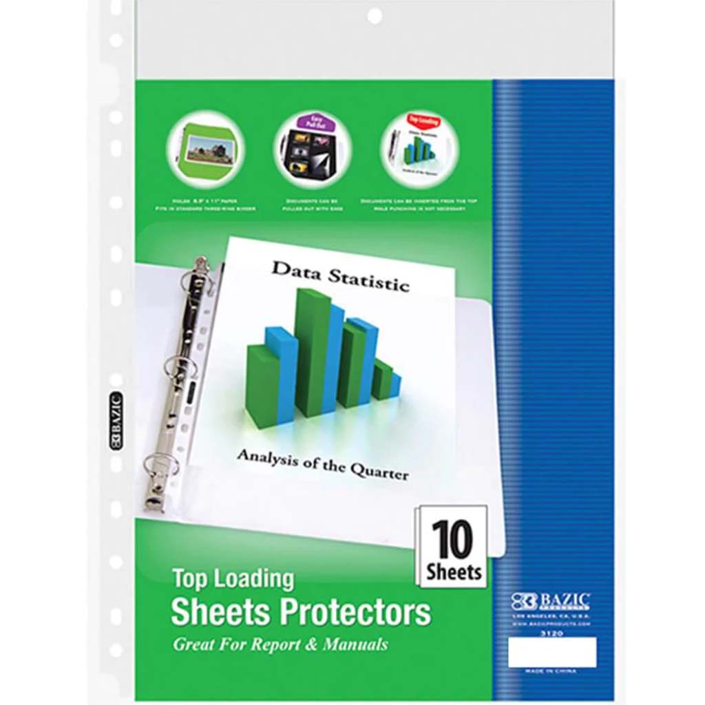 Top Loading Sheet Protectors Pack of 10 