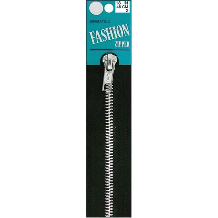 Coats Fashion Metal Aluminum Separating Zipper 18in Black