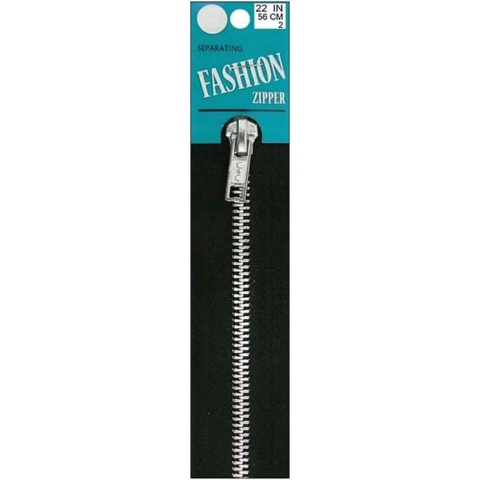 Coats Fashion Metal Aluminum Separating Zipper 22in Black