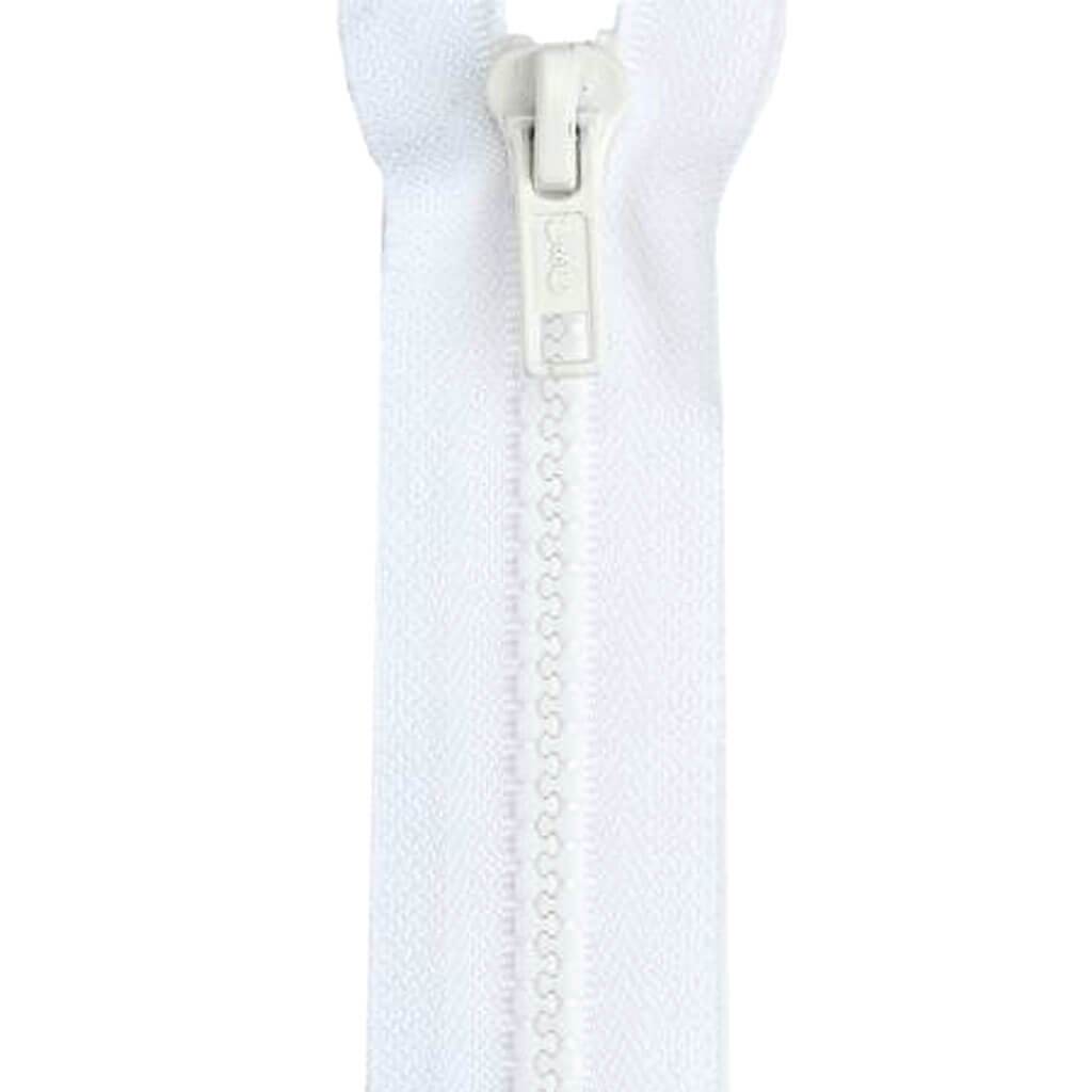 Coats Sport Closed Bottom Zipper 5in White