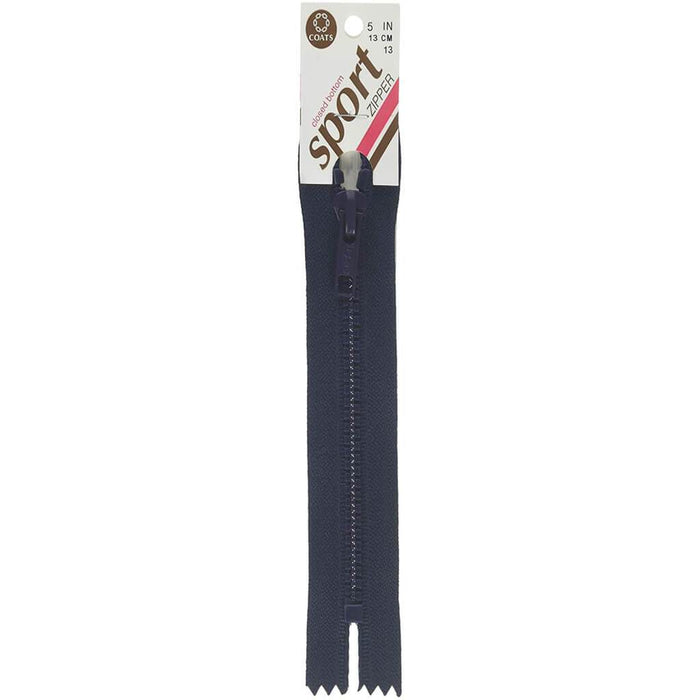 Coats Sport Closed Bottom Zipper 5in Navy