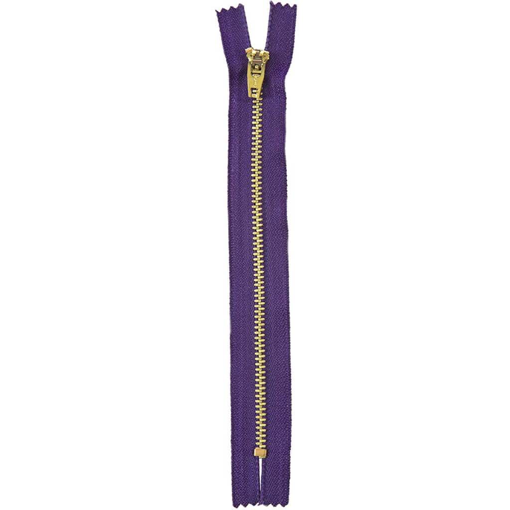 Brass Jean Zipper 7in Purple