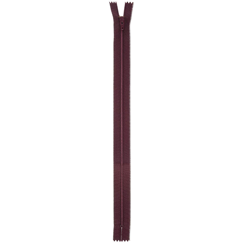 Coats All-Purpose Plastic Zipper 7in Maroon