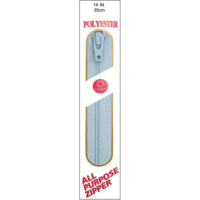 Coats All-Purpose Plastic Zipper 14in Ciel