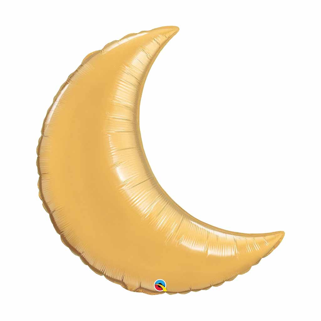 Metallic Gold Crescent Moon 36in 