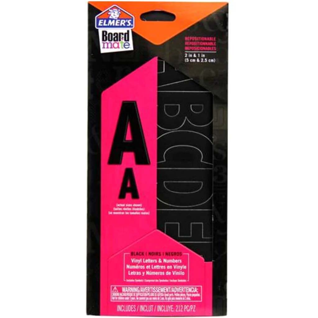 ELMERS VINYL ABC/123 BLACK 1IN TO 2IN