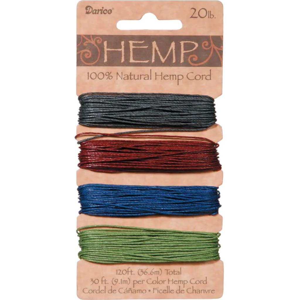 HEMP CORD SET EARTHY DARK COLOR 20LB 