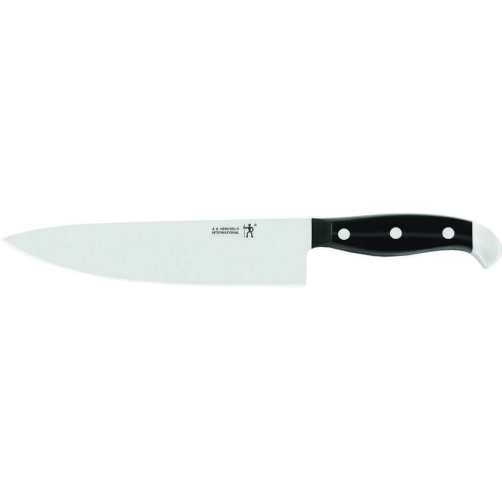 KNIFE CHEFS SS 8&quot; BLACK/SSTL 